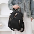 thumbnail image 4 of Stylago Fashion Backpack Purse for Women Versatile Detachable Strap Crossbody Bags Ladies Multiple Zip Pockets Travel Daypack Black, 4 of 7