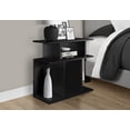 thumbnail image 4 of Modern Black Laminate Accent Side Table for Living Room &amp; Bedroom | 6 Open Shelves | Contemporary 3-Tier End Nightstand | 23.75" H x 11.75" W | Easy Assembly, 4 of 6