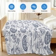 thumbnail image 4 of Pastoral Flowers Cooling Blanket, Lightweight Breathable Summer Throw Blanket with Double Sided Cold Effect,Vintage Haze Blue Farmhouse Plant Picnic Beach Blankets Bed Sheet for Hot Sleepers 40"x60", 4 of 8
