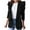 Black, variant on Aboser Blazers for Women Business Casual Lapel Ruffle Long Sleeve Suit Elegant Open Front Cardigan Formal Office Blazer Solid Jacket
