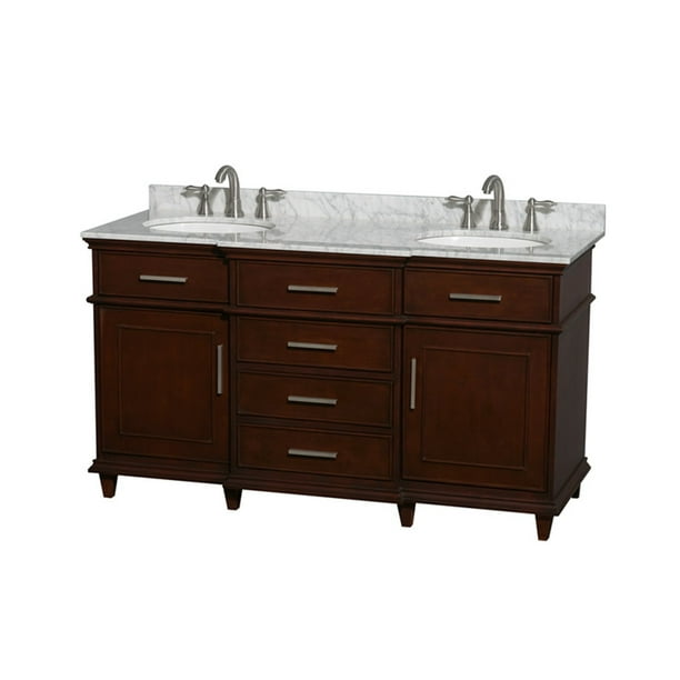 Wyndham Collection Berkeley 60 inch Double Bathroom Vanity ...