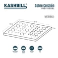 thumbnail image 3 of Cubrecolchón Kashbill Memory Foam Individual, 7 Zonas de Soporte, 5 cm de Profundidad, Hipoalergénico, Antibacterial y Transpirable - Ayuda a Prolongar la Vida de tu Colchón, 3 of 7