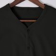 thumbnail image 6 of Fanshiluo Men's V Neck Henley Short Sleeve T-Shirt, Solid Button Casual Top,Size:L,Big and Tall Men, 6 of 9