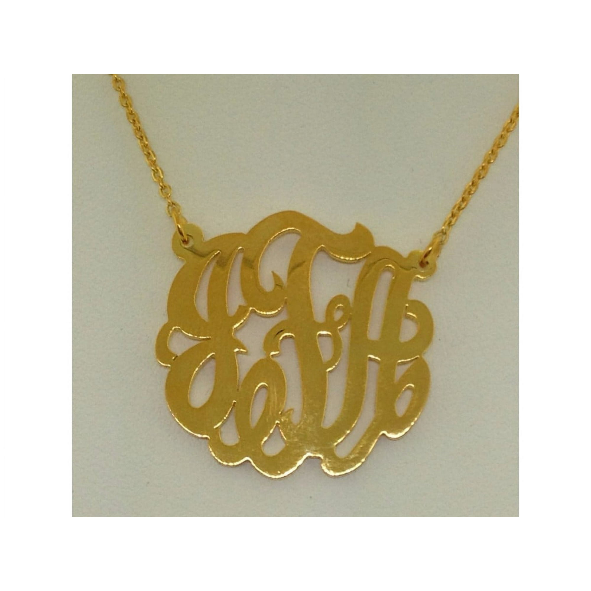 Personalized 25MM Nameplate Pendant Necklace 14k Yellow or 14K 14K White Gold. Special Order, Made to Order. With 18 inch chain. PNK009Y