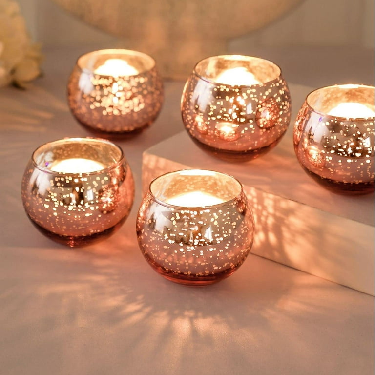 Rose gold tea light holders outlet