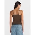 thumbnail image 3 of No Boundaries Cropped Cami Top with Shelf Bra, Women's XXS-XXL, 3 of 5