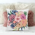 thumbnail image 3 of Amrita Sen Friendship Bouquet Throw Pillow with Removable Cover in White Green Peach Indigo 20x20, 3 of 5