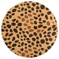 thumbnail image 3 of Leopard Print Pattern Washable Round Rug -Circle Area Rugs for Nursery Bedroom, Vintage Non Slip Non Shedding Low Pile Carpet for Living Room Coffee Table Entryway, 3 of 6