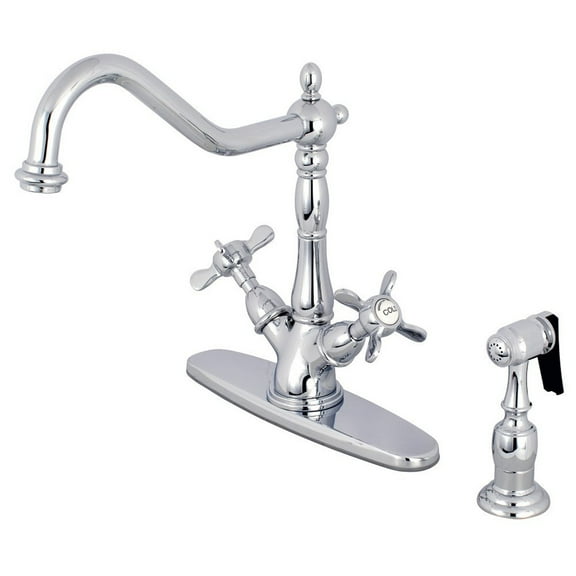 Kingston Brass Essex Two Handle Single-Hole Kitchen Faucets KS1231BEXBS