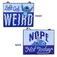 thumbnail image 2 of Disney Lilo & Stitch "Let's Get Weird" Reversible Hanging Sign Wall Art, 2 of 8