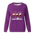 thumbnail image 3 of Women's Christmas Sweatshirts Crewneck Christmas Printed Shirts Loose Long Sleeve Blouses Casual Merry Xmas Sweatshirt Holiday Party Pullover Sweater Tops, 3 of 4