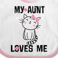 thumbnail image 4 of Inktastic My Aunt Loves Me Kitty Girls Baby Bib, 4 of 4