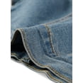 thumbnail image 5 of Chaquetas de mezclilla lavada para mujer Chaqueta vaquera recortada de manga corta abullonada Azul L, 5 of 5