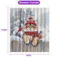 thumbnail image 5 of Playful Maine Coon Welcomes Winter Snowy Day with Cardinal Bird Shower Curtain Cat Lover Kitten Owner Gifts Waterproof Bathroom Bathtub Curtain - 12017, 5 of 5