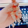thumbnail image 6 of SUSHANG Rhinestone Earrings Earrings Shape Earring for Women Fashion Elegant Tassel Long Earrings Copper Gold Plated Jewelry, 6 of 8