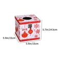 thumbnail image 3 of Tissue Box Cover, PU Leather Tissue Box Holder Fmlxio Christmas Wooden Leather Tissue Box Paper Box Home Restaurant Living Room Coffee Table Desktop Tissue Storage Box Holiday Gift Finder, 3 of 6