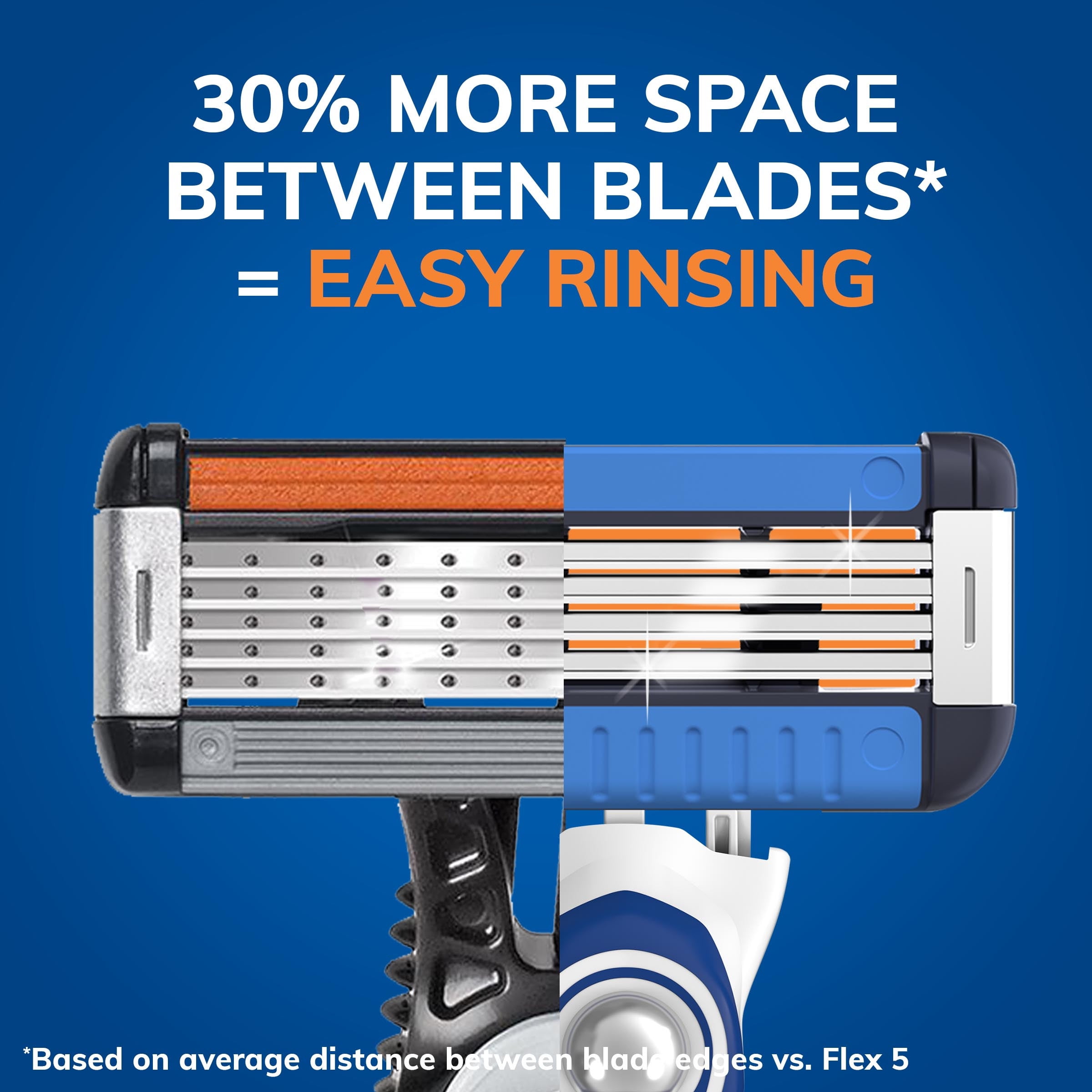BIC EasyRinse Anti-Clogging Refillable Razors, Men's, 4-Blade, 1 Handle and 9 Refill Cartridges