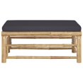 thumbnail image 2 of vidaXL Garden Footrest with Dark Grey Cushion Bamboo, 2 of 4