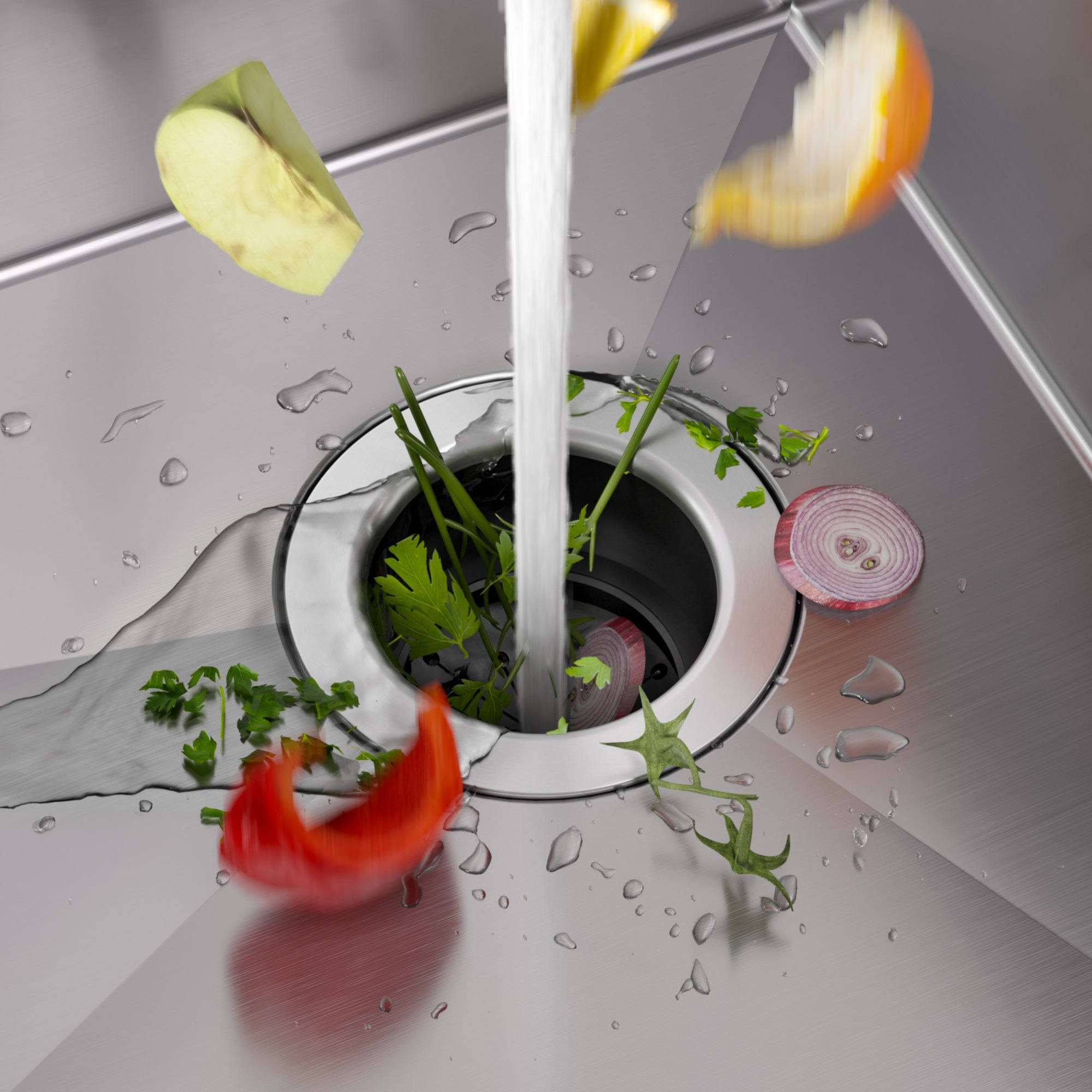 KRAUS WasteGuard Continuous Feed Garbage Disposal with 3/4 HP Ultra-Quiet Motor for Kitchen Sinks with Power Cord and Flange Included