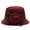 Red, variant on Women Vintage Round Fedora Lady Bow Cloche Derb Felt Bowler Cap Bucket Hat