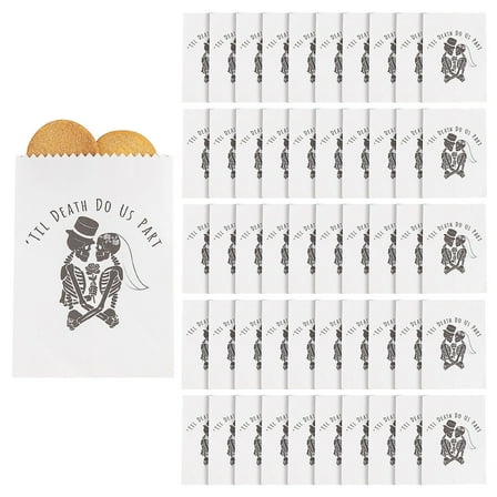Mega Bulk 150 Pieces Til Death Do Us Part Halloween Wedding Treat Bags