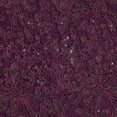thumbnail image 3 of Zelouf Joanna Corded Embroidery Lace Mesh  , Sewing, DIY, Crafts Fabric by the Yard, Aubergine, 10 Yard, 3 of 3