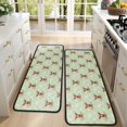thumbnail image 4 of Kitchen Rugs Sets Of 2,Green Highland Cow Flower Pattern Anti Fatigue Kitchen Mat Rugs Non Slip Washable,Decorative Kitchen Floor Mats for Kitchen,Sink,Laundry,17"x47"+17"x47", 4 of 5