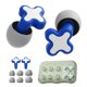 thumbnail image 1 of Tapones de silicona azules para dormir | Tapones de silicona con aislamiento acústico y cancelación de ruido - Tapones dorados, 1 of 5