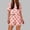 Pink B, variant on Womens Soft Breathable Short Sleeve Pajama Set, Cute Pink Bow Print Cropped Top & Elastic Waist Shorts,Size M