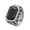Black, variant on Men's Stainless Steel Vintage Cool Punk Square Cut Stone Texture Special Flower Pattern Carved Gemstone Ring Comfort Fit Blue Size 9