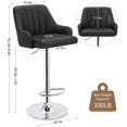 thumbnail image 3 of Juego de 4 taburetes de bar VECELO con altura regulable, color negro, 3 of 7