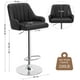 thumbnail image 3 of Juego de 4 taburetes de bar VECELO con altura regulable, color negro, 3 of 7