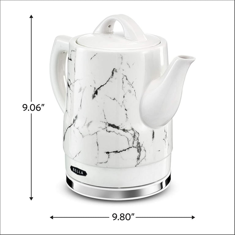 Bella Electric Ceramic Kettle Water Heater for Tea & Coffee, 1.5