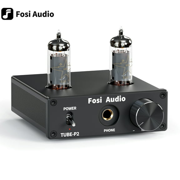 Fosi Audio P2 Headphone Amplifier Vacuum Tube Headphone Amp Mini Hi-Fi Stereo Audio