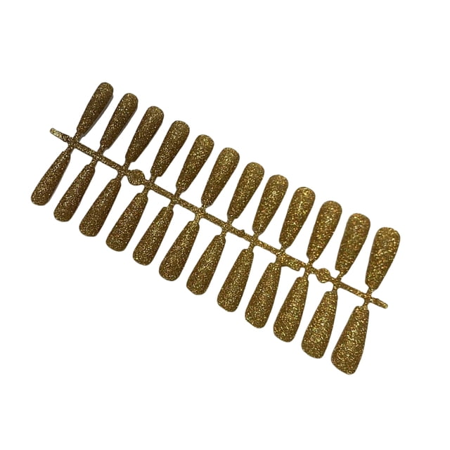 Soidarity Presione el diseño de uñas postizas Parche de manicura artificial Decoraciones terminadas Pulido Profesional Chica Herramientas de belleza para Arte de uñas Oro Soidarity CE012360-05B