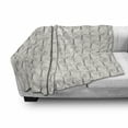 thumbnail image 2 of Poppy Flower Soft Flannel Fleece Throw Blanket, Repeating Vintage Pattern of Outlines and Abstract Peduncles, Cozy Plush for Indoor and Outdoor Use, 50" x 60", Charcoal Grey Eggshell, by Ambesonne, 2 of 5