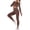 Coffee, variant on Women's Two Piece Outfit Long Sleeve Crop Top Tracksuit Yoga Legging Workout Set Slimming Activewear High Waisted Sweat Suit Athletic Clothing Set Black Medium
