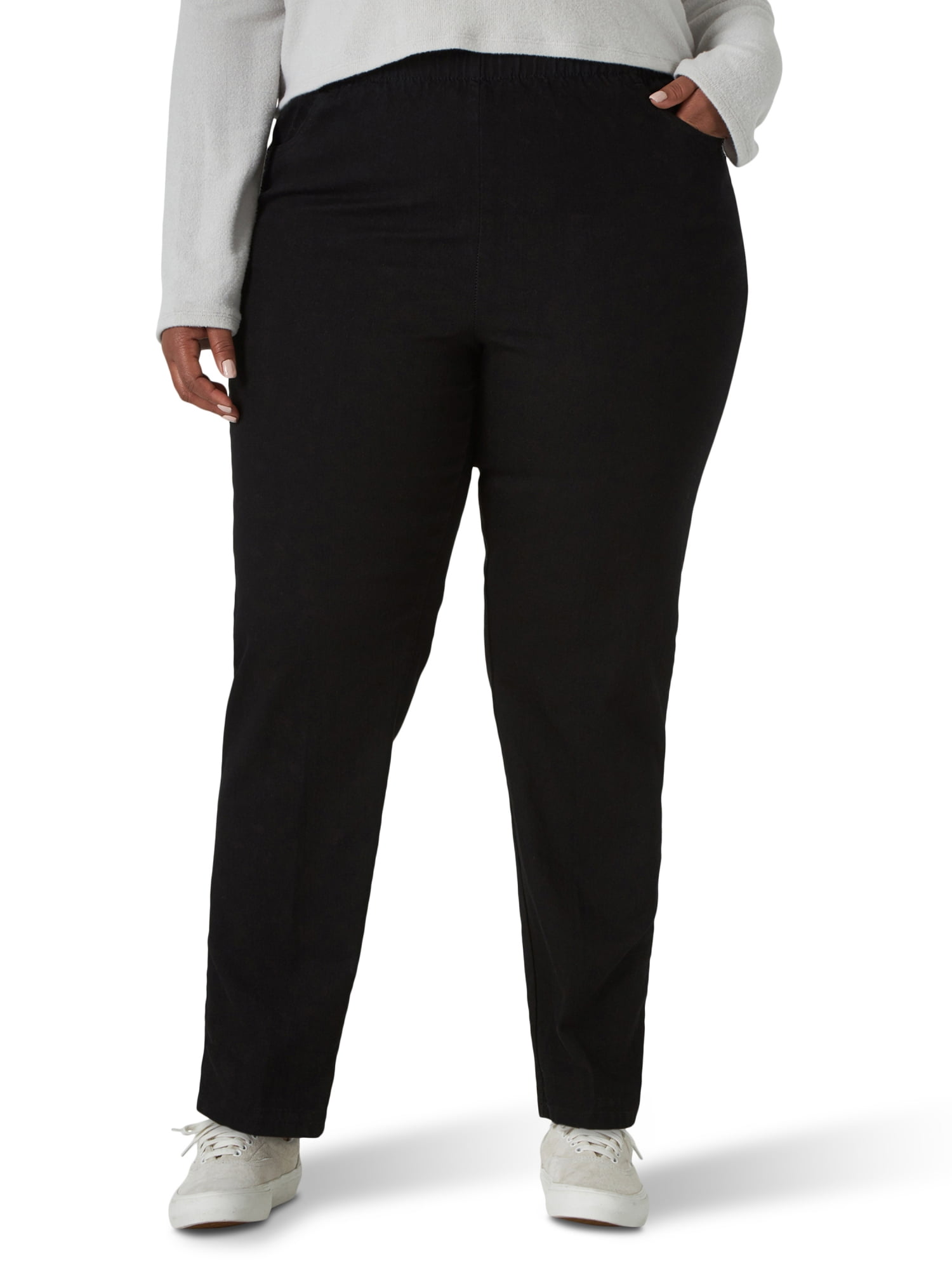 Chic Women's Plus Stretch Twill Pull On Pant - Walmart.com