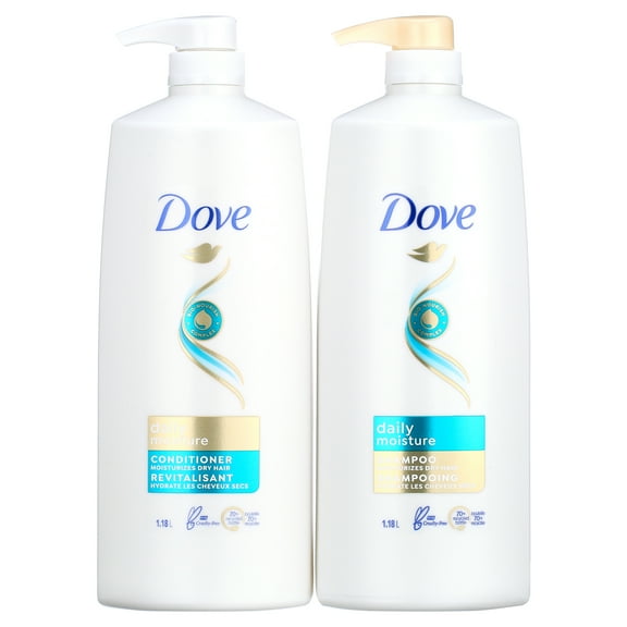Dove Nutritive Solutions Daily Moisture, Shampoo and Conditioner Duo Set, 40 Ounce Pump Bottles