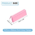 thumbnail image 2 of 10Pack Ribbon End Crimp Clamps, 25mm/0.98inch Belt Ends Tip, Light Pink, 2 of 7