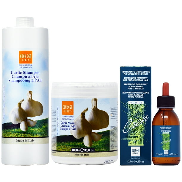 Ever Ego Garlic Shampoo + Garlic Mask 33.8oz + Cren Drop Lotion 4.22oz