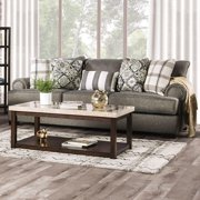 Transitional Granite Chenille Sofa Furniture of America SM1297-SF Debora