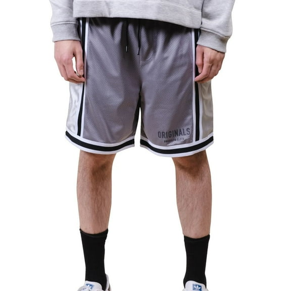 Brooklyn Cloth Men's 7" Inseam Originals Blocked Mesh Shorts, Lightweight, Breathable, Ultimate Gray, Small
