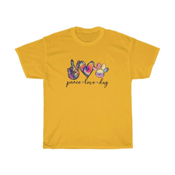 Peace love dog Heavy Cotton Tee,Inspirational shirt,dog shirt,