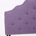 thumbnail image 6 of Llinc Store Button Tufted Upholstered Headboard for Queen and Full-Size Bed Frames, Light Purple, 6 of 8