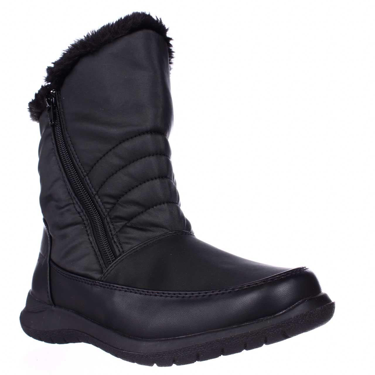 Womens Weatherproof Alex Mid-Calf Faux Fur Lined Winter Boots, Black ...