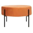 thumbnail image 2 of SAFAVIEH Lisbon Round Cocktail Ottoman Sienna / Black, 2 of 7