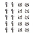 thumbnail image 4 of Lote De Paquete De 3x10 - Tornillos Y Tuercas Enjauladas Para Montaje En Rack M6*20 Con Arandelas - Clips Cuadrados Sunnimix Tuercas de rejilla de jaula M5x20, 4 of 7