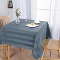 thumbnail image 2 of Striped Square Tablecloth Beige - Stainproof, Spillproof and Waterproof Washable Polyester Fabric 4 ft Table Cloth for Outdoor Picnic and Banquet, 54 x 54 Inch, 2 of 15