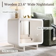 thumbnail image 6 of SinCiDo End Table with Charging Station, 23.6" Modern Bedside Table with Open Storage Shelf, Nightstand Set of 2 for Bedroom Living Room, 6 of 8